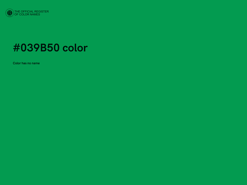 #039B50 color image