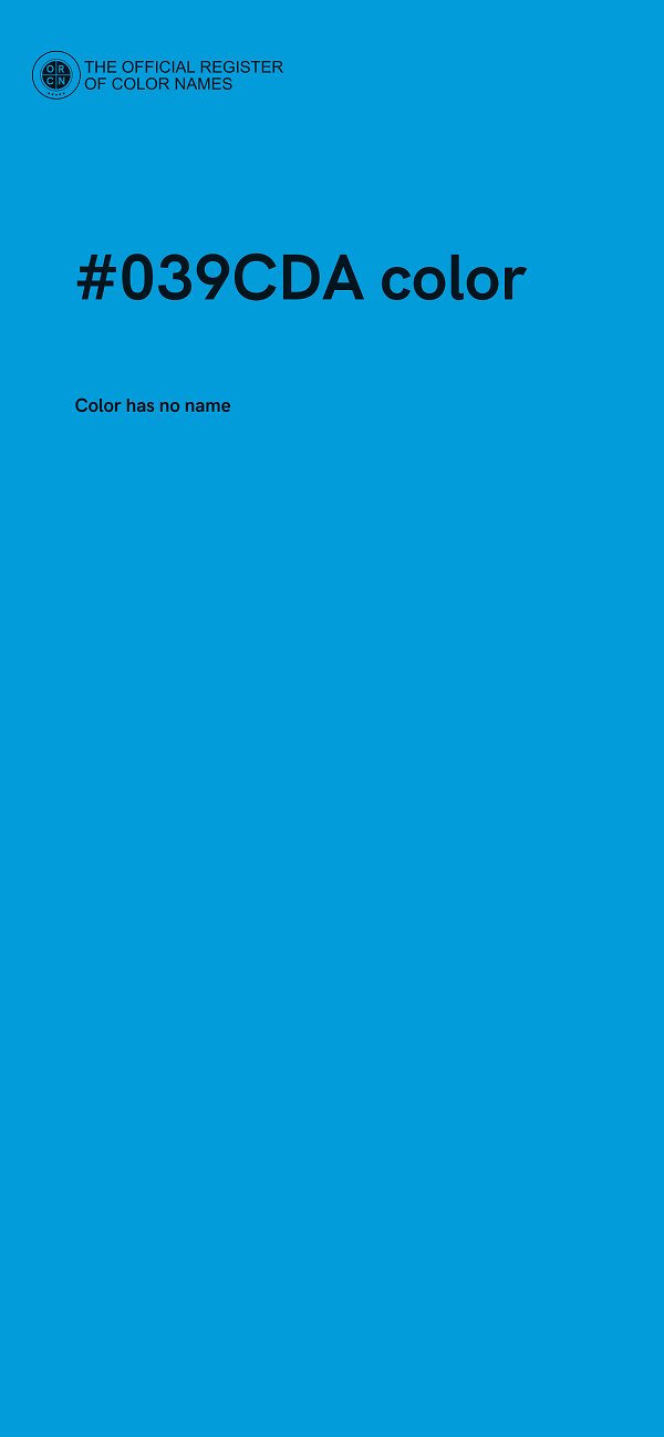 #039CDA color image