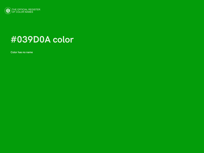 #039D0A color image