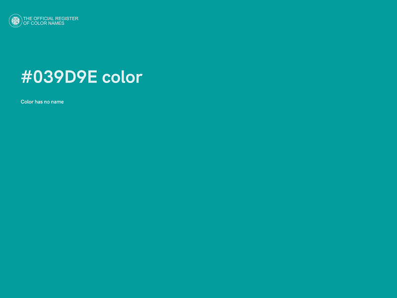 #039D9E color image