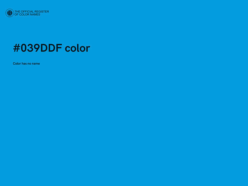 #039DDF color image