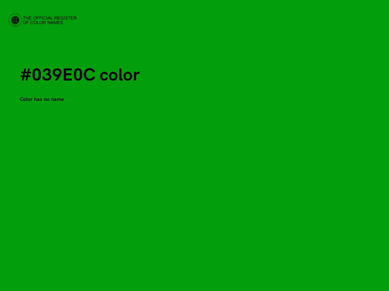 #039E0C color image