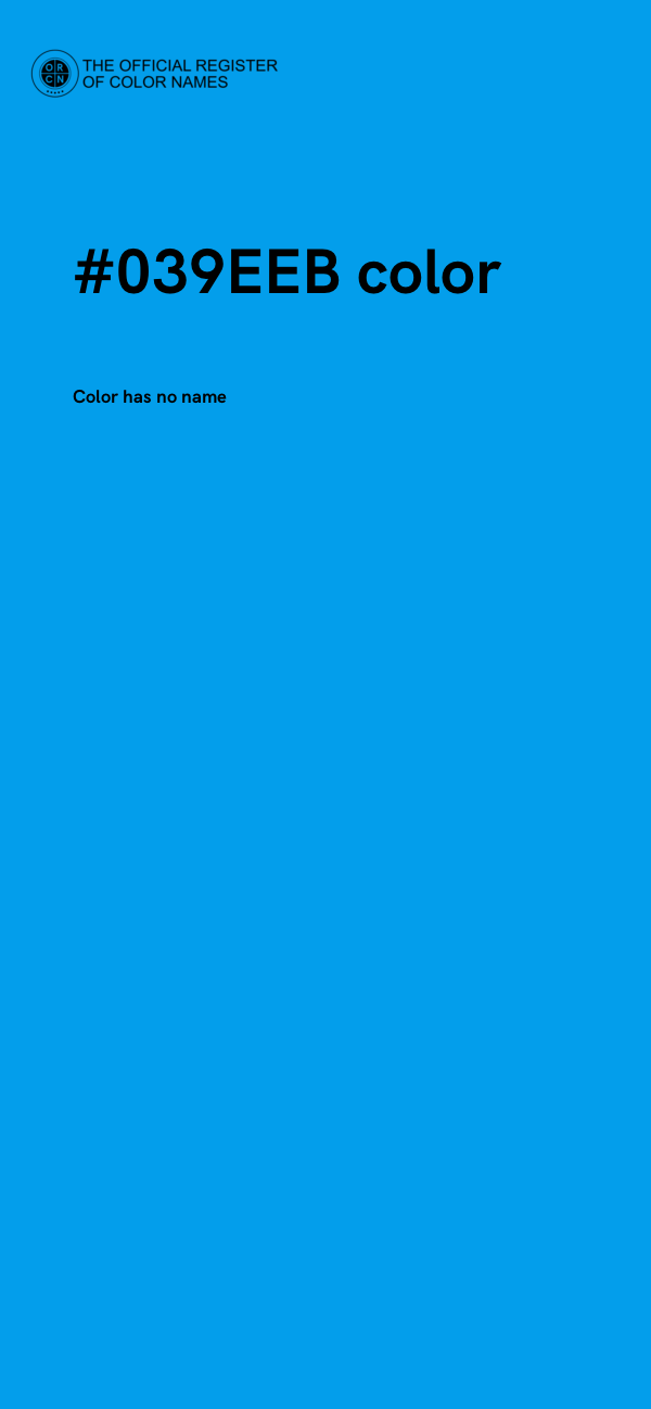 #039EEB color image