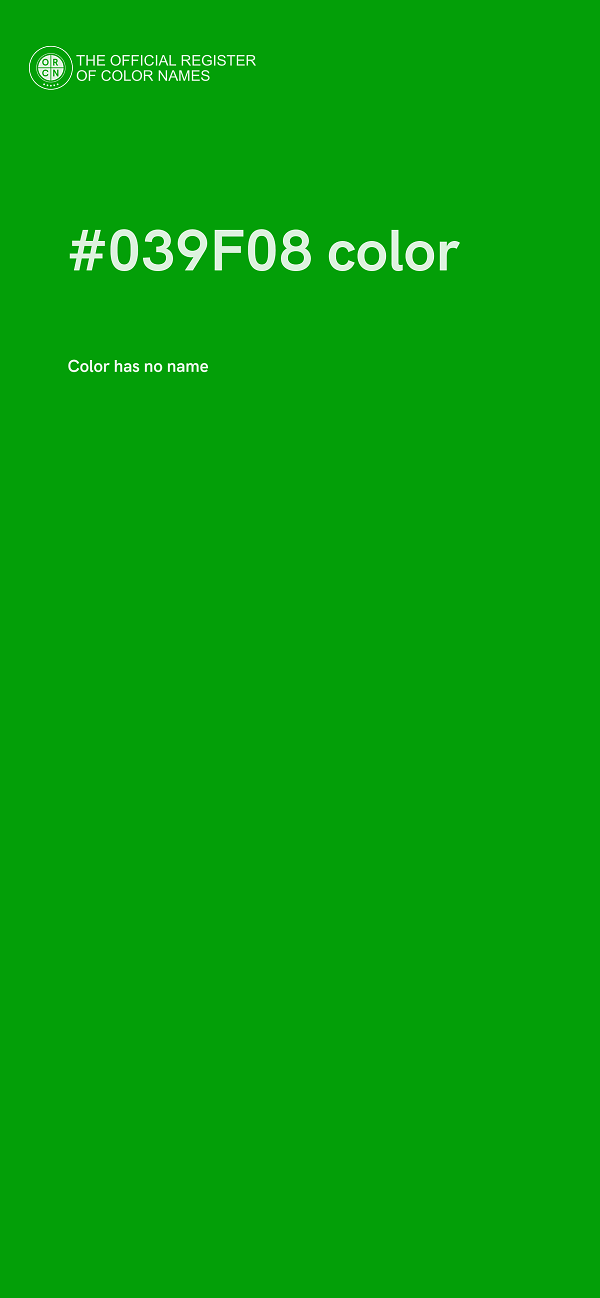 #039F08 color image