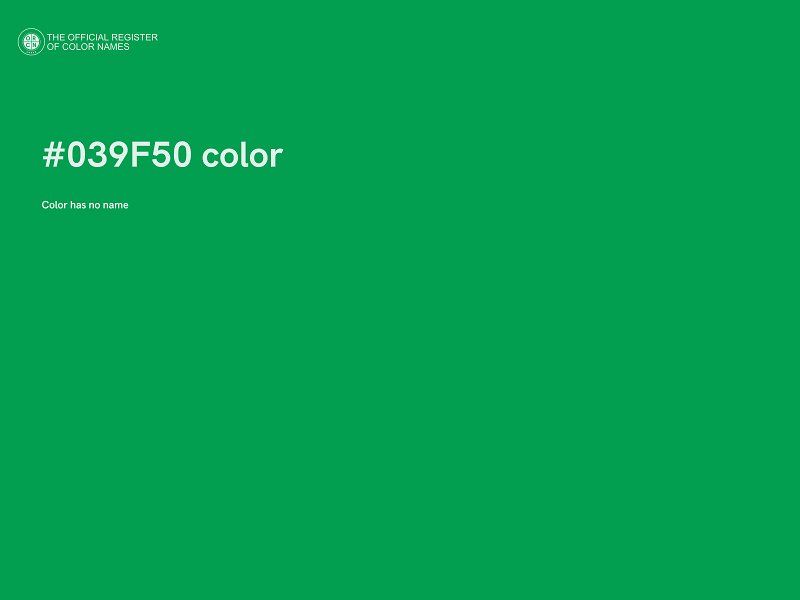 #039F50 color image