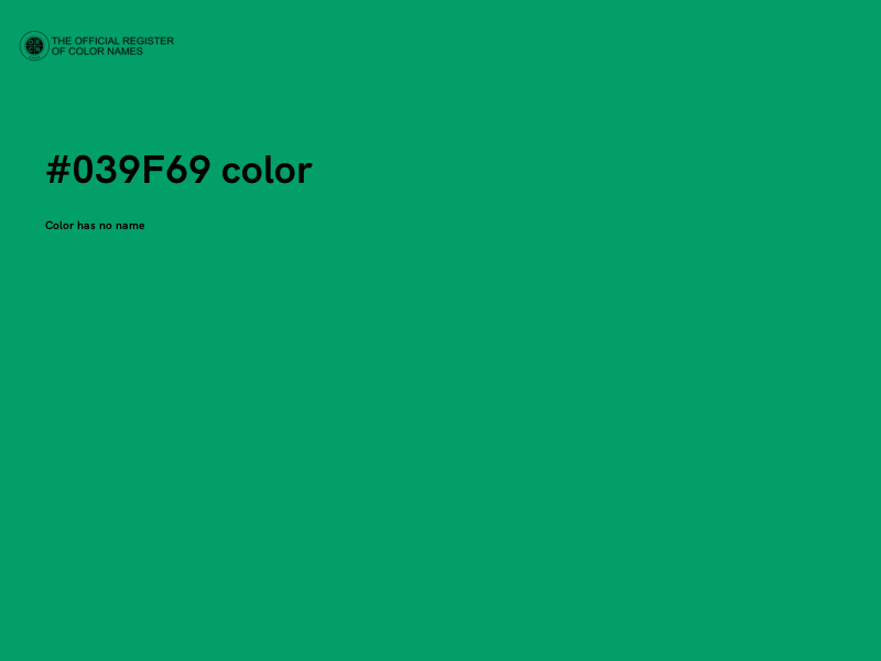 #039F69 color image