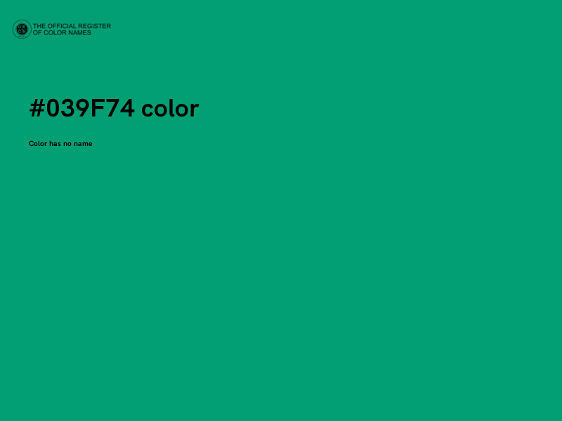 #039F74 color image