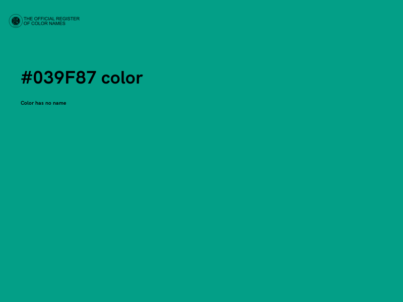 #039F87 color image