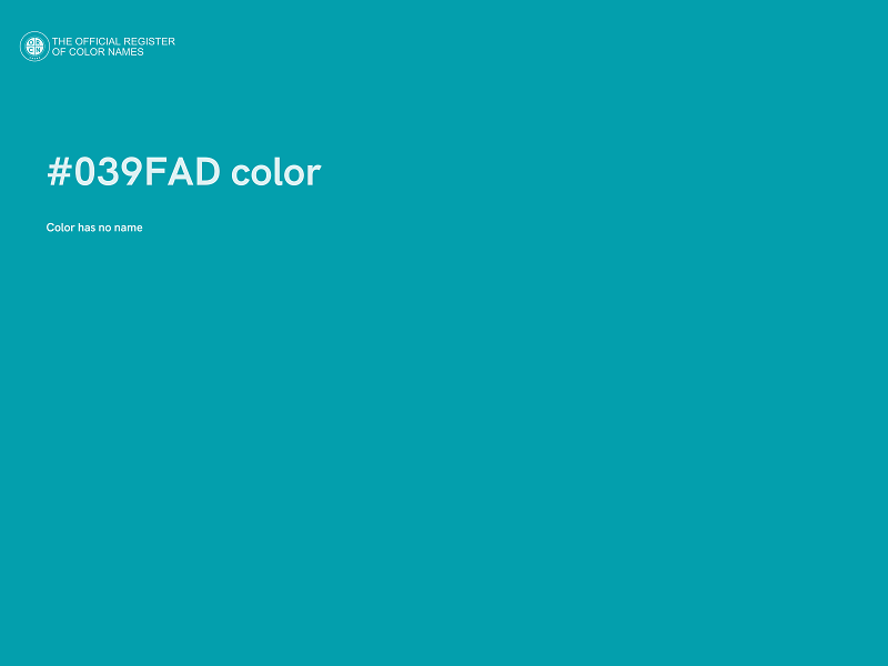 #039FAD color image