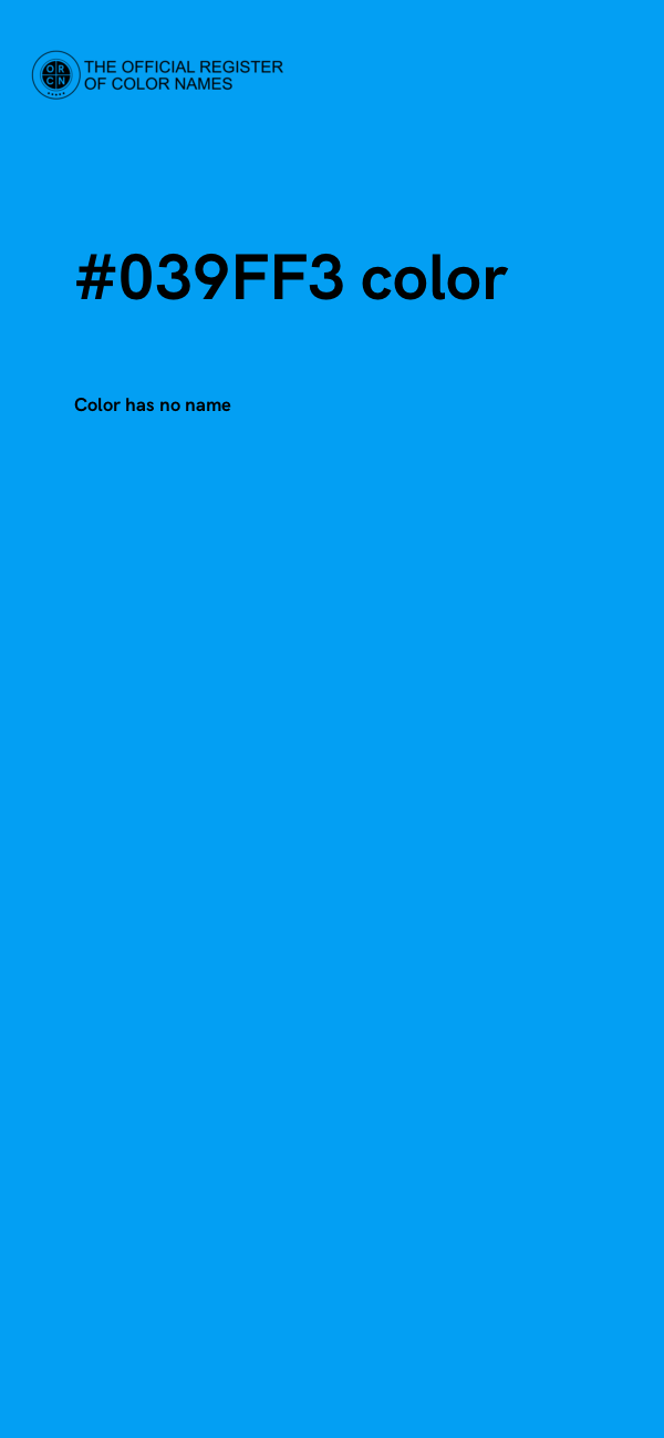 #039FF3 color image