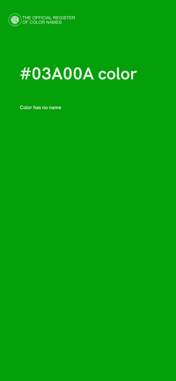 #03A00A color image