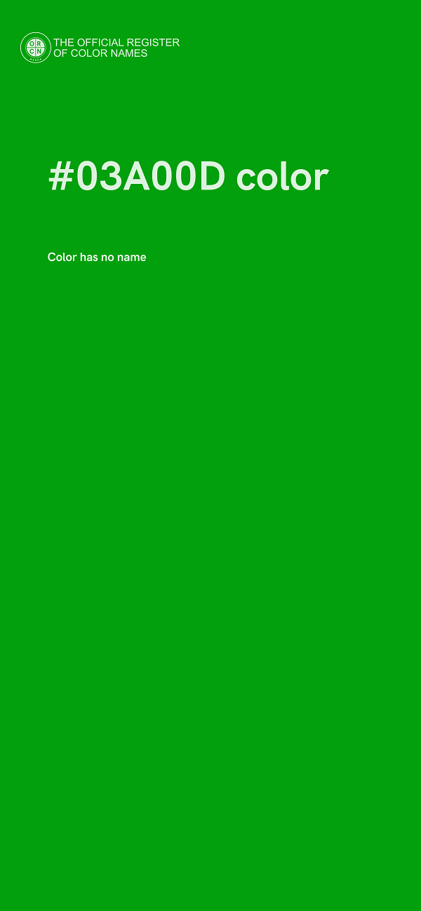 #03A00D color image