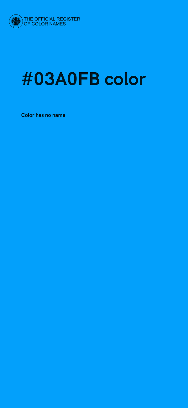 #03A0FB color image