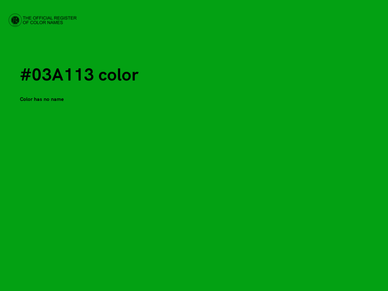 #03A113 color image