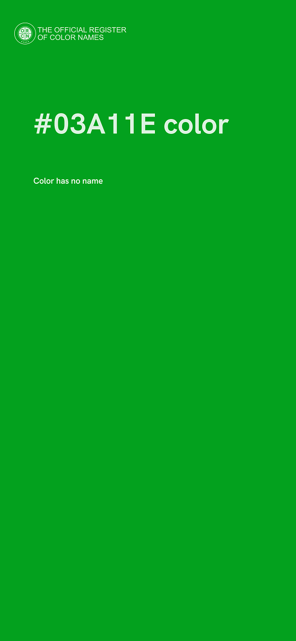 #03A11E color image
