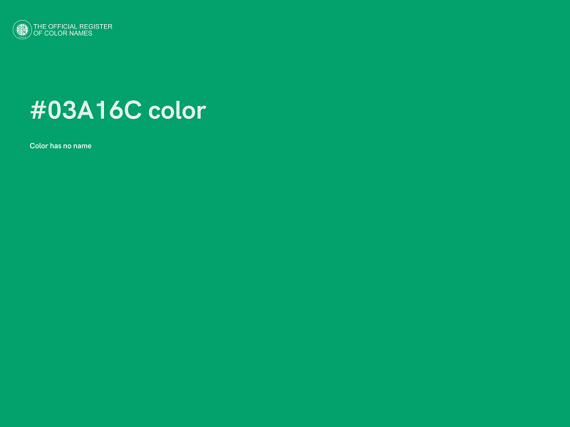 #03A16C color image