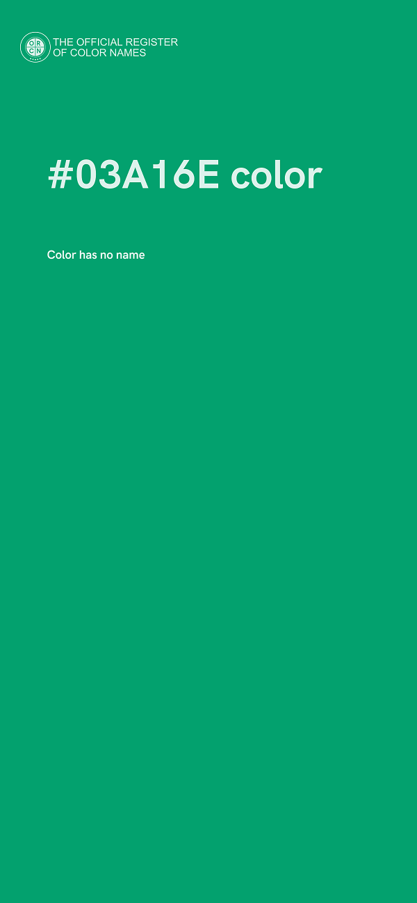 #03A16E color image