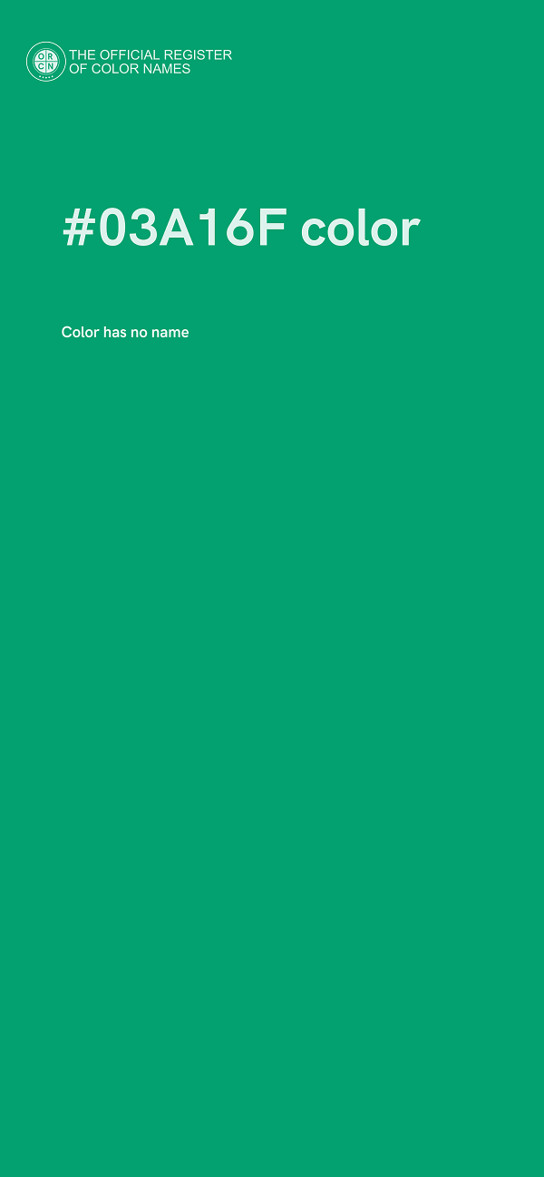 #03A16F color image