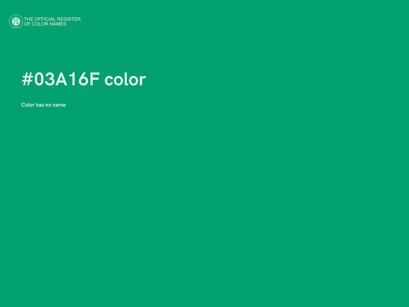 #03A16F color image