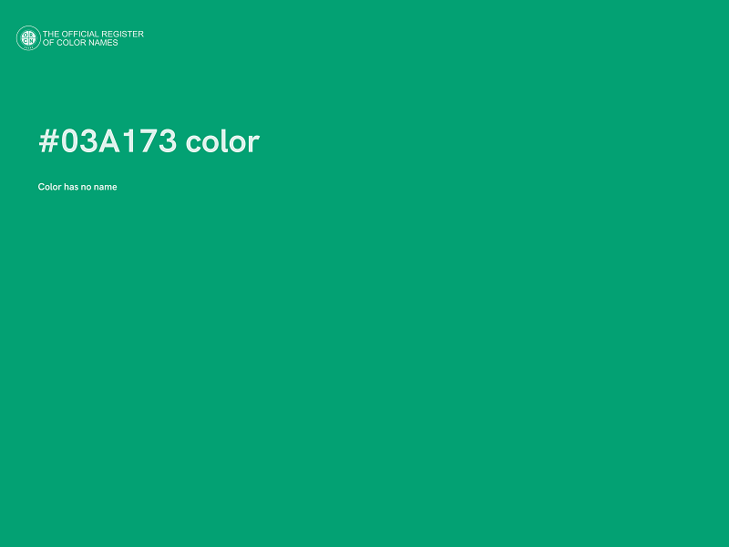 #03A173 color image