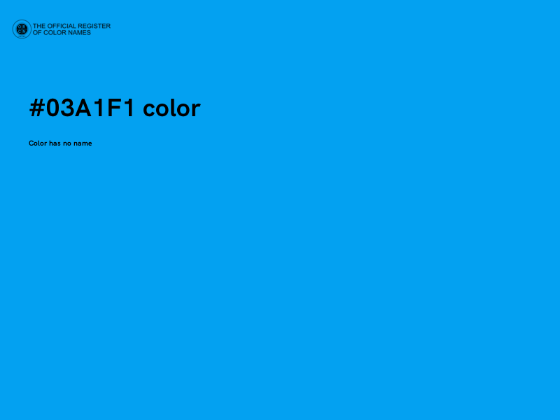 #03A1F1 color image