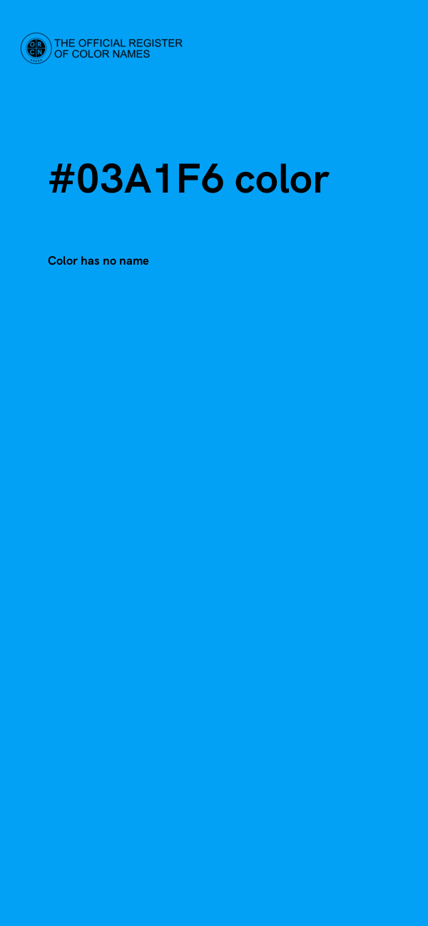 #03A1F6 color image