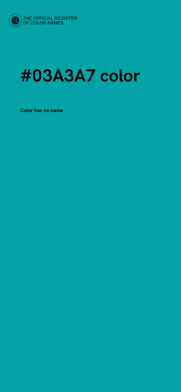 #03A3A7 color image
