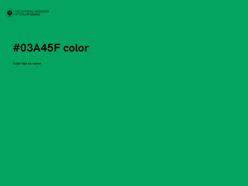 #03A45F color image
