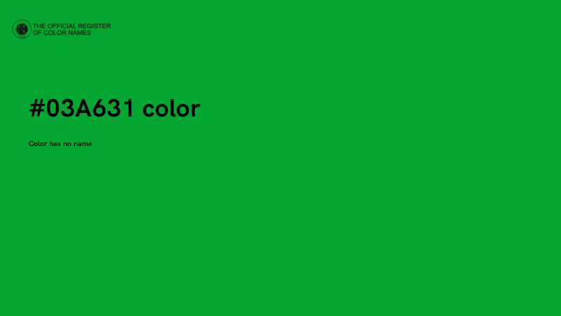 #03A631 color image