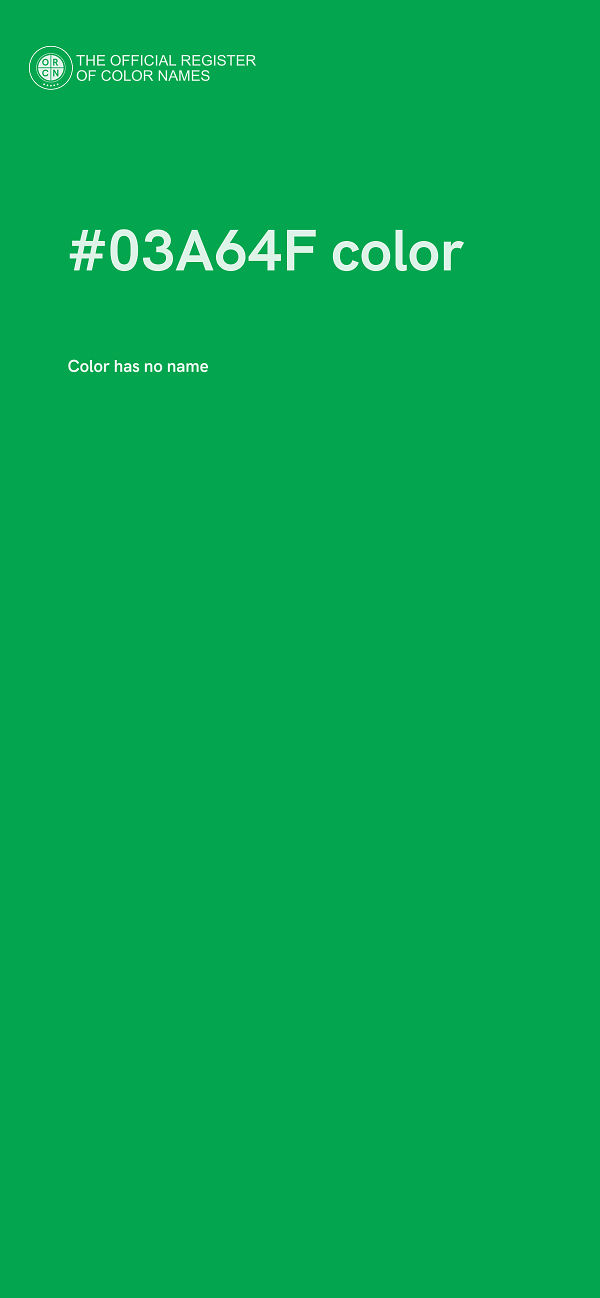#03A64F color image