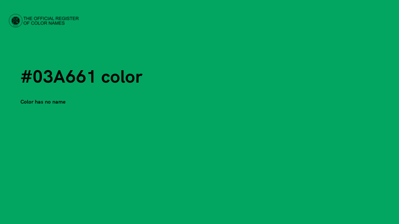 #03A661 color image