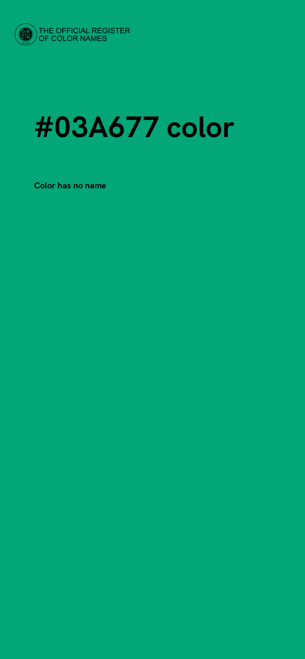 #03A677 color image