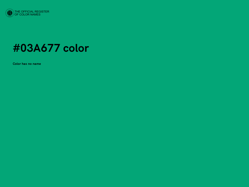 #03A677 color image