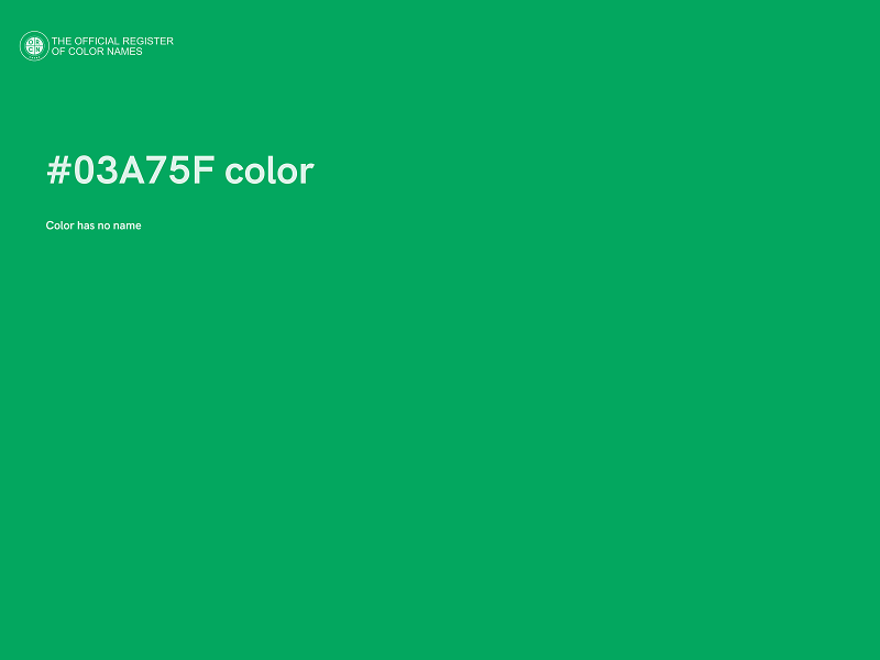 #03A75F color image
