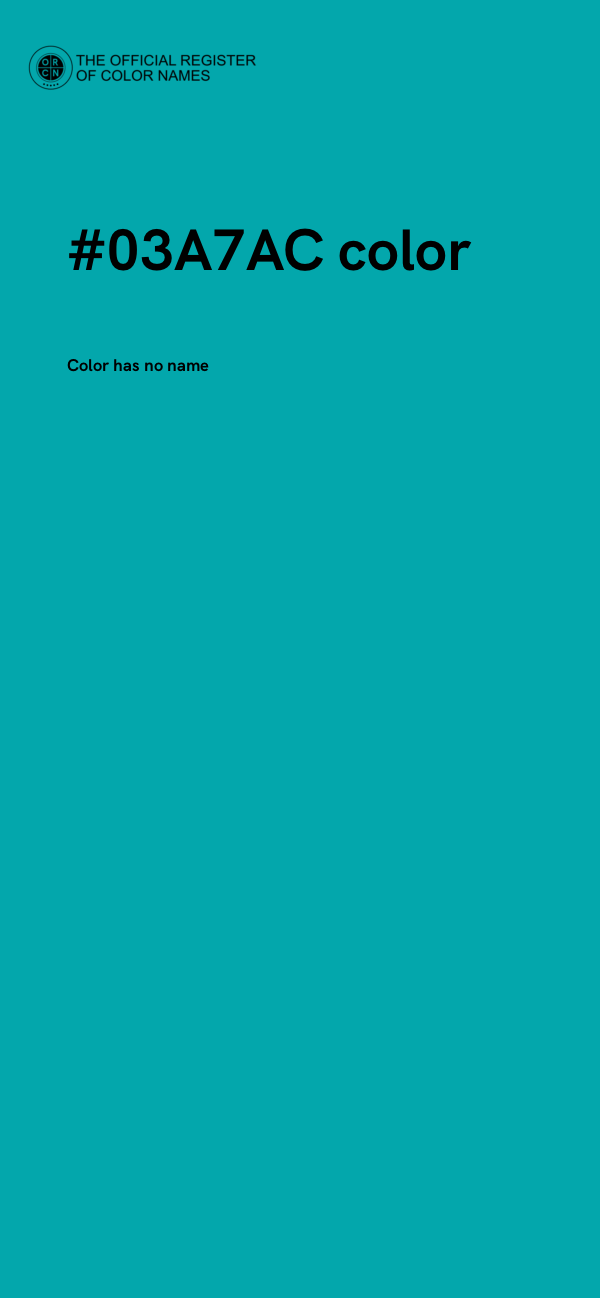 #03A7AC color image