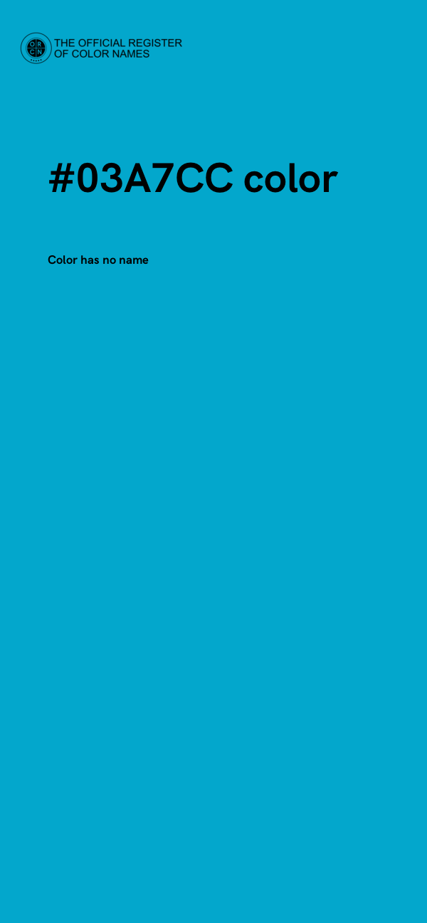 #03A7CC color image