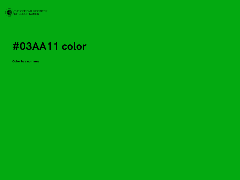 #03AA11 color image
