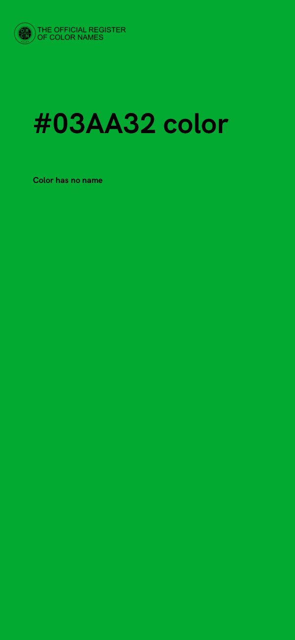 #03AA32 color image