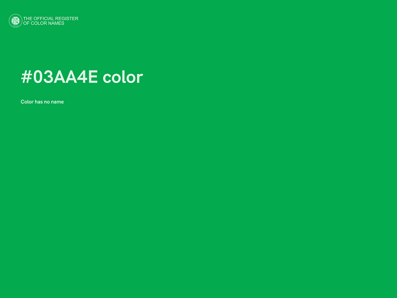 #03AA4E color image