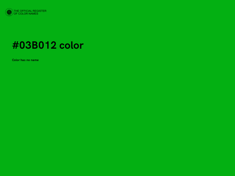 #03B012 color image