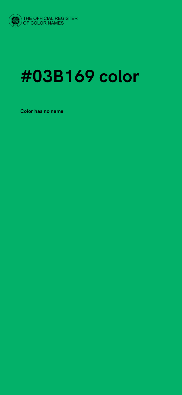 #03B169 color image