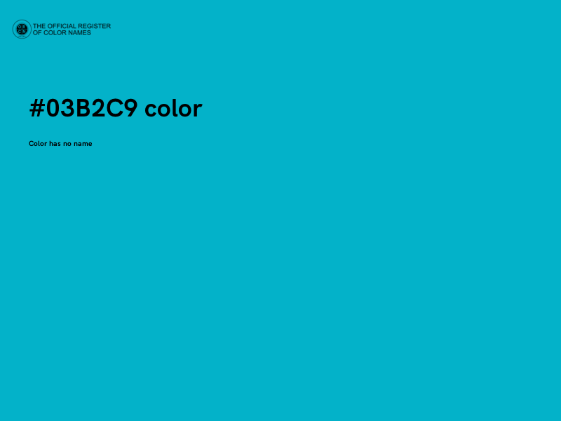 #03B2C9 color image