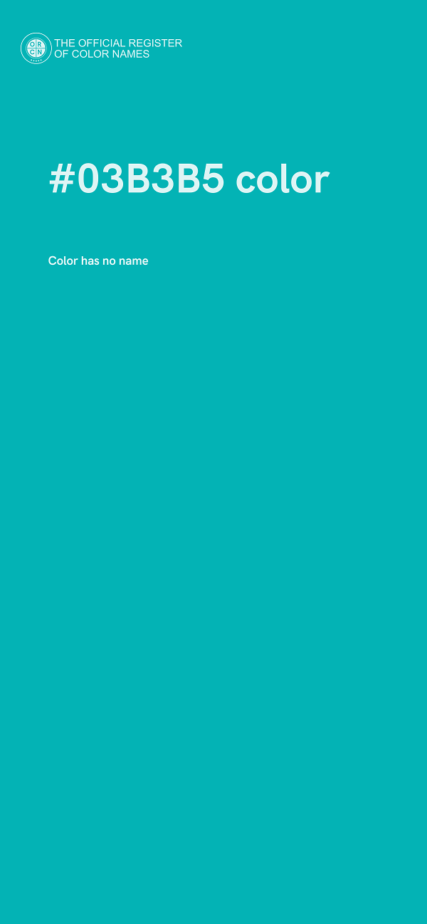 #03B3B5 color image