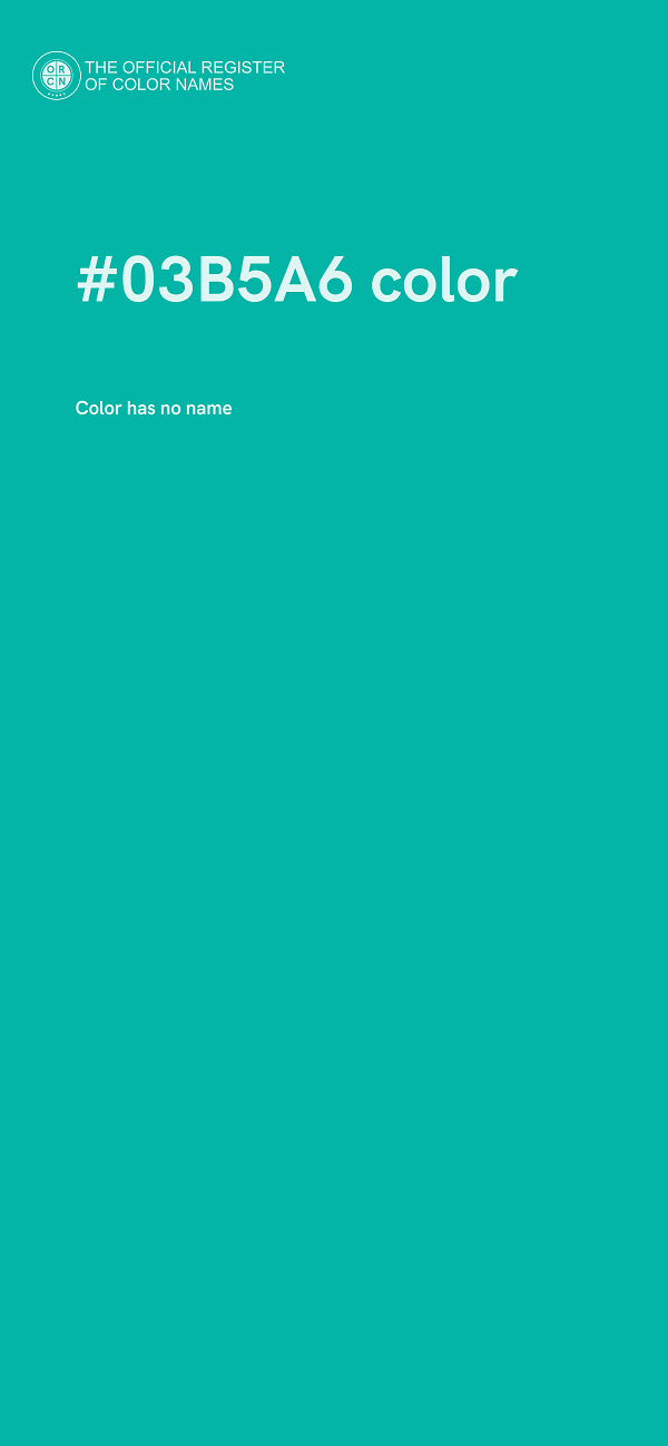 #03B5A6 color image
