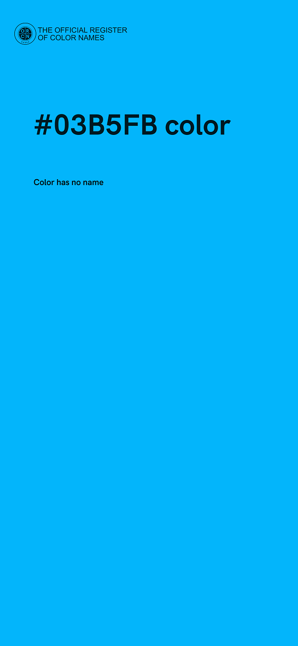 #03B5FB color image