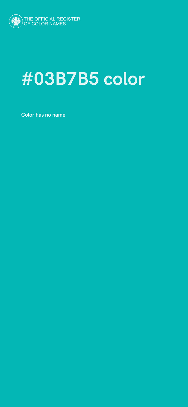 #03B7B5 color image