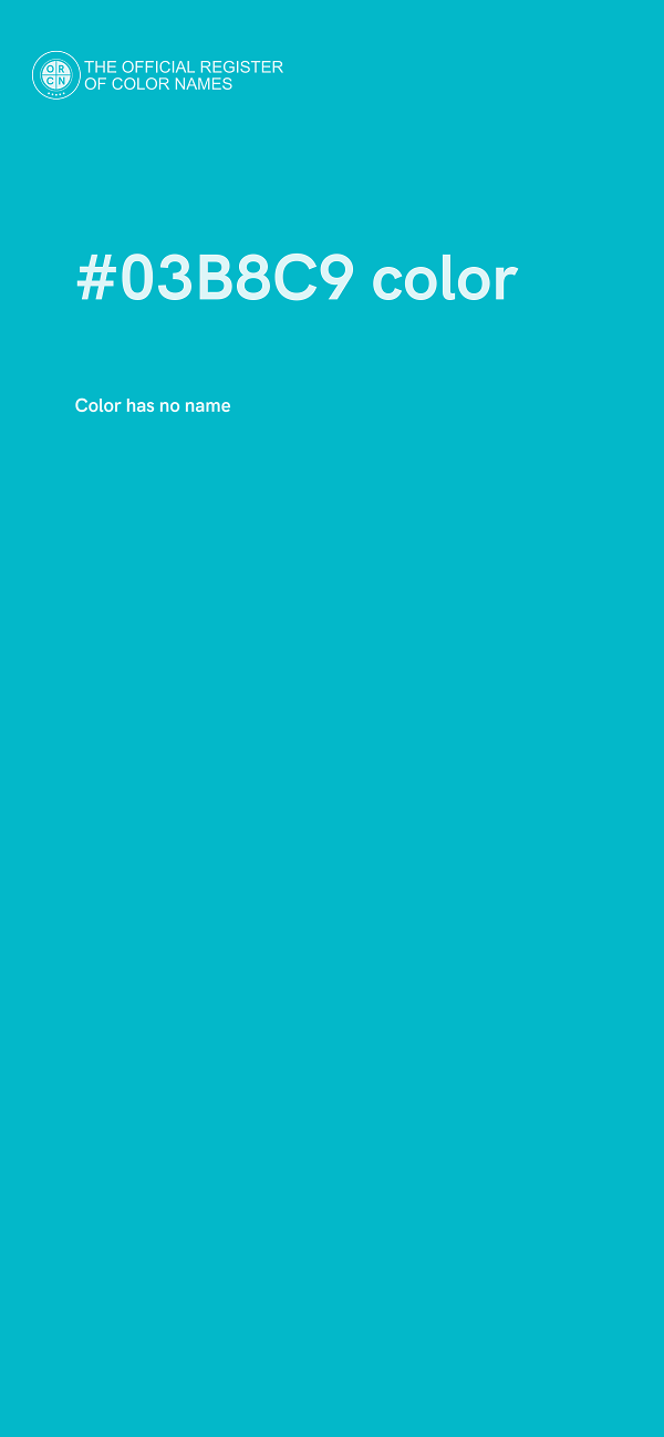 #03B8C9 color image