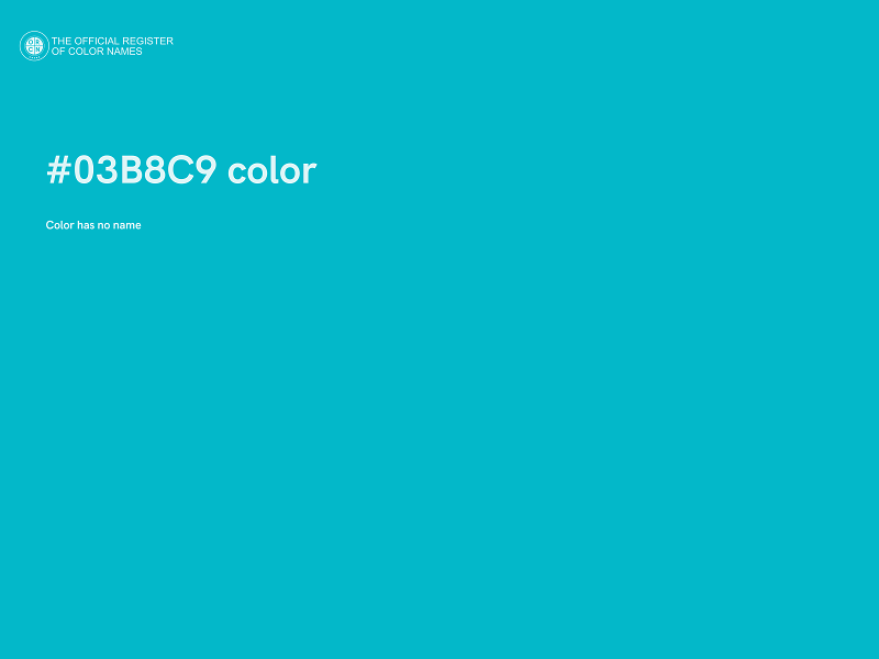 #03B8C9 color image