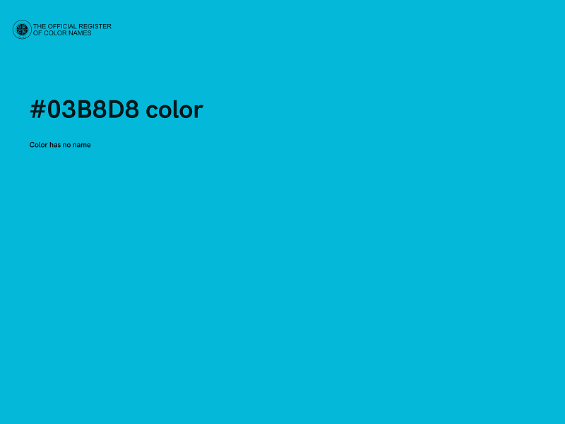 #03B8D8 color image