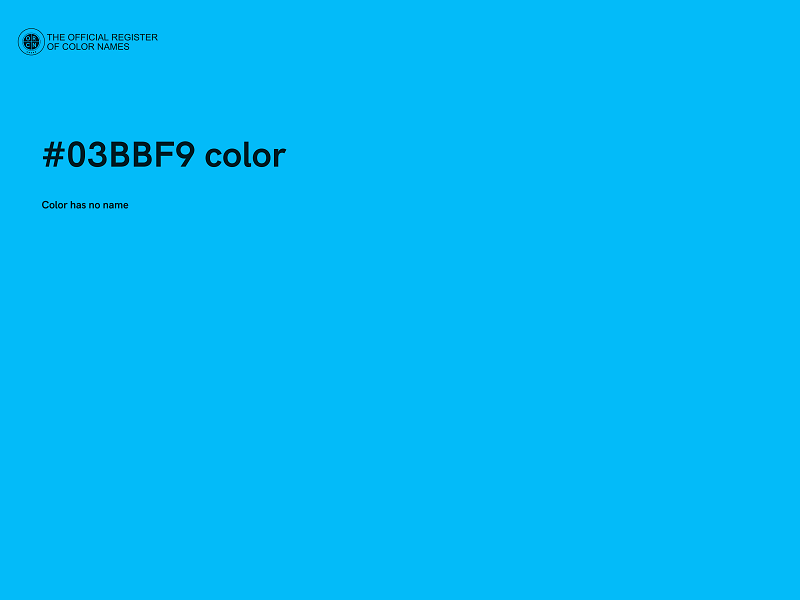 #03BBF9 color image